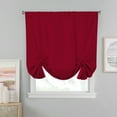 thumbnail image 1 of Eclipse Dayton Solid Room Darkening Rod Pocket Energy-Efficient Tie-Up Shade, Chili Red, 42"x63", 1 of 2