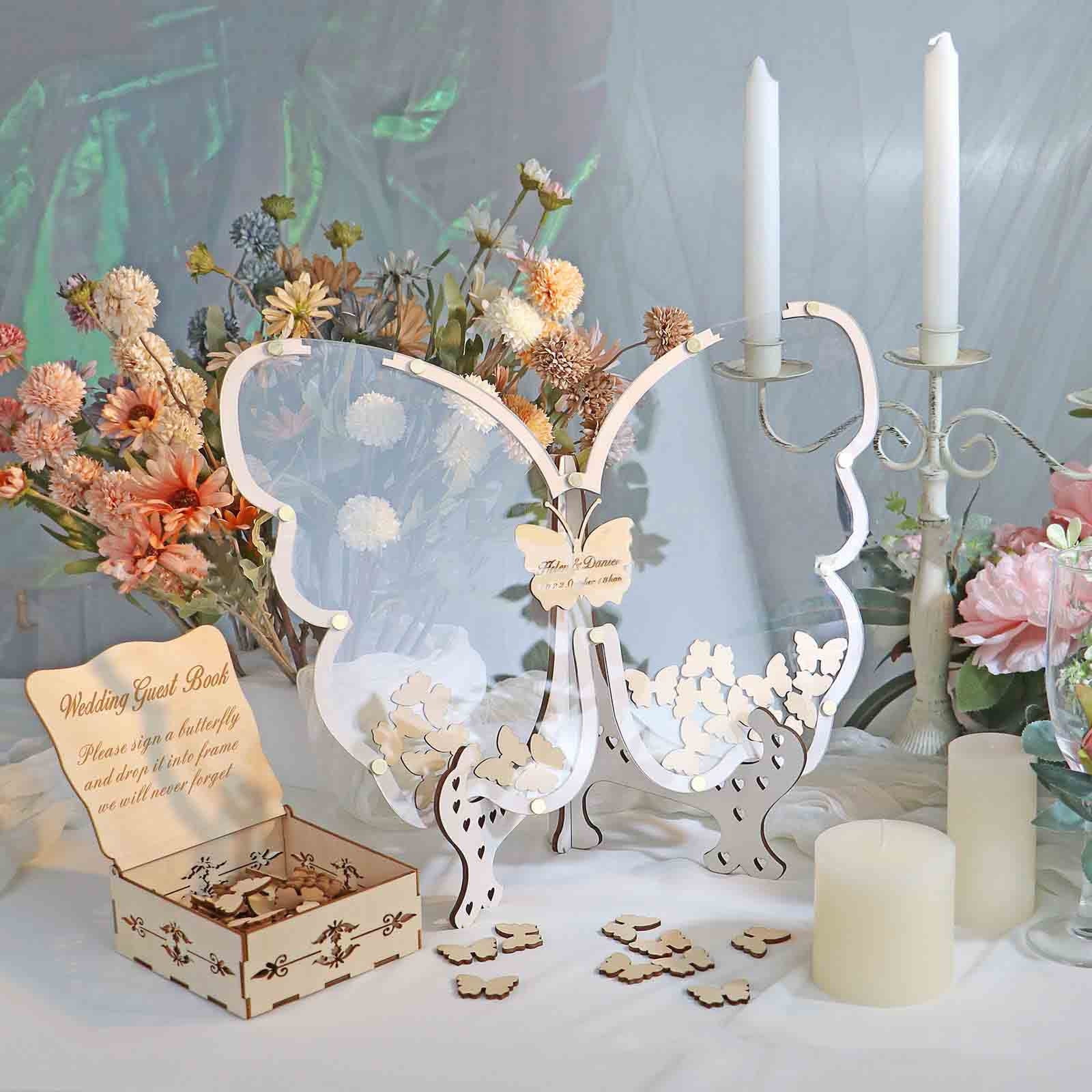 Eclipse Decorationsnew Wooden Butterflies Wedding Message Box Guest ...