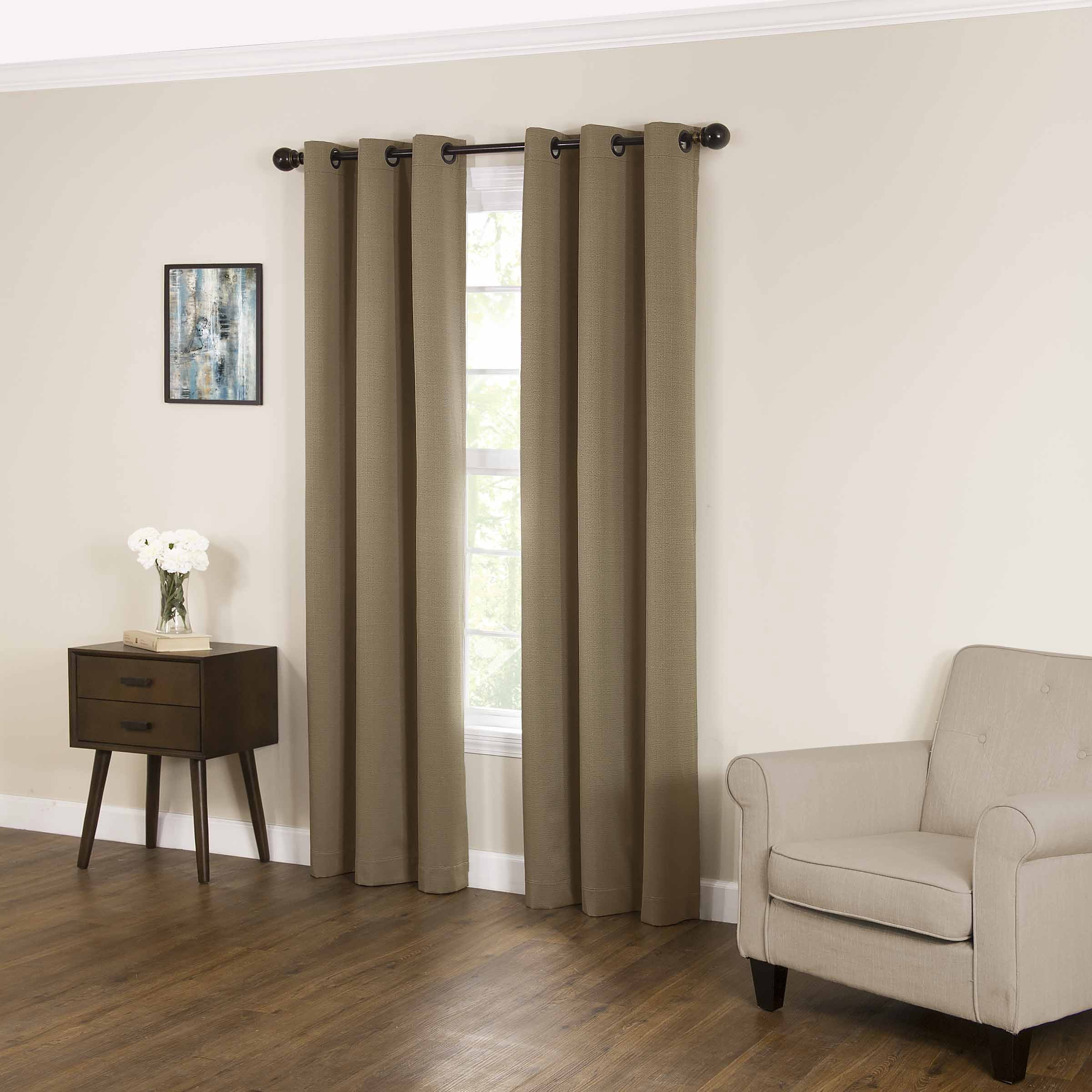 Eclipse Derby Fashion Blackout Window Curtain 40" x 84", Brown