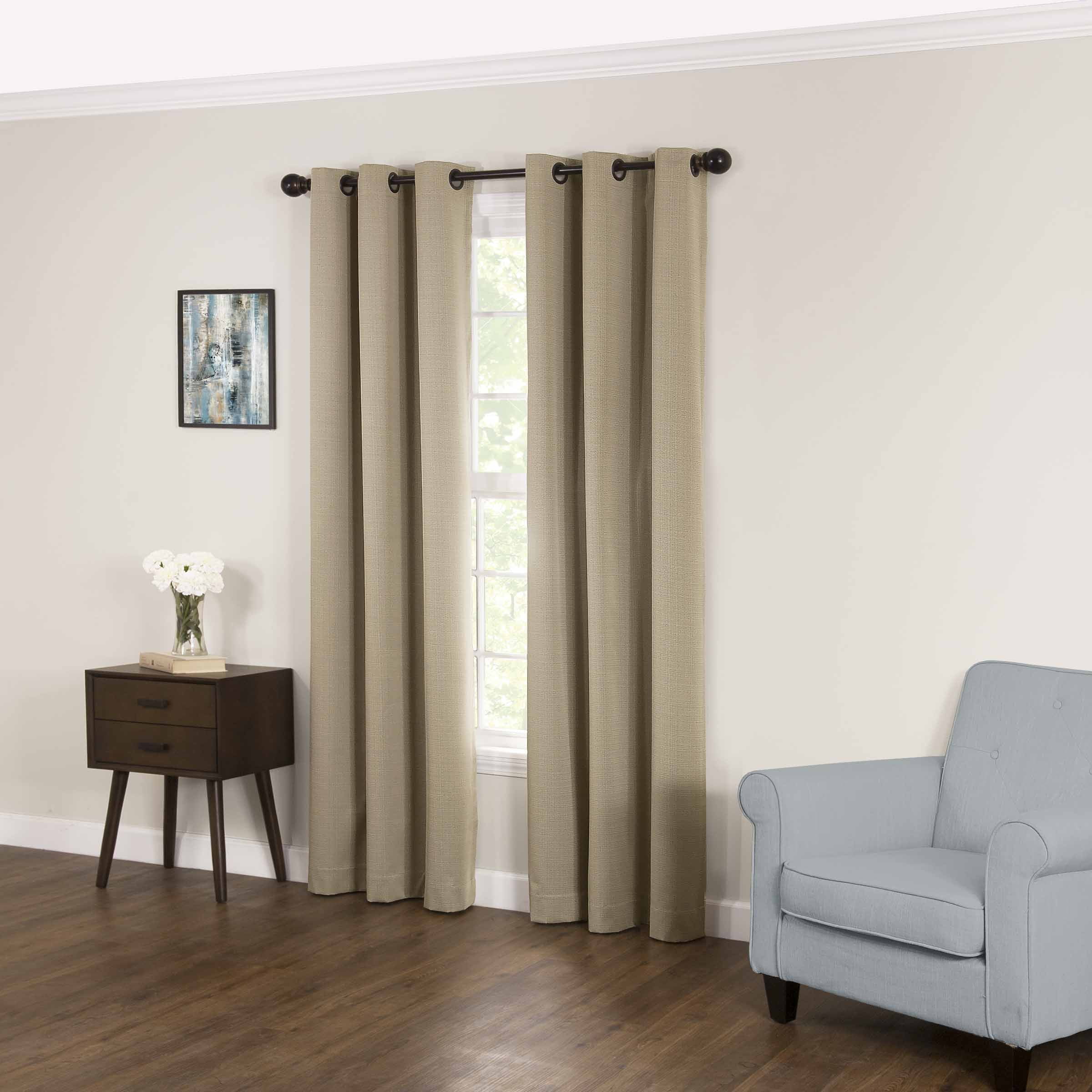 Eclipse Derby Fashion Blackout Window Curtain 40" x 84", Natural