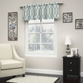 thumbnail image 1 of Eclipse Dixon Blackout Rod Pocket Geometric Valance, Blue, 52x18, 1 of 5
