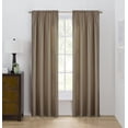 thumbnail image 1 of Eclipse Draft Stopper Room Darkening Fleece Lined Rod Pocket, Single Curtain Panel, Brown 42" W x 84" L, 1 of 9
