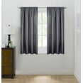 thumbnail image 1 of Eclipse Draft Stopper Room Darkening Fleece Lined Rod Pocket, Single Curtain Panel, Gray, 42" W x 63" L, 1 of 9