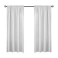 thumbnail image 1 of Eclipse Draft Stopper Room Darkening Fleece Lined Rod Pocket, Single Curtain Panel, White, 42" W x 63" L, 1 of 11