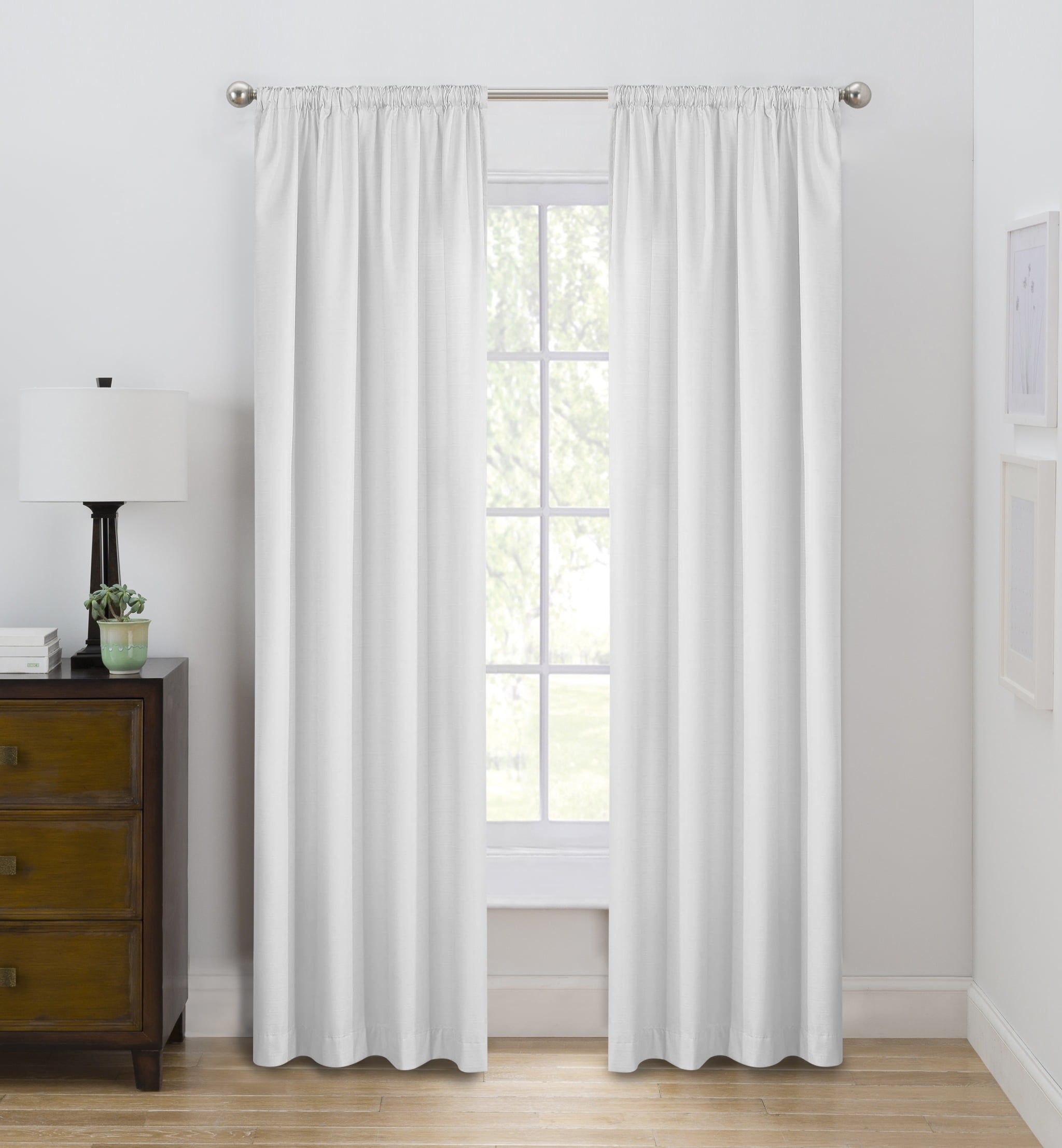 Eclipse Draft Stopper Room Darkening Fleece Lined Rod Pocket, Single