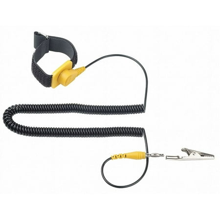 Eclipse ESD Wrist Strap,Adj,6 ft L,Yellow/Black 900-023