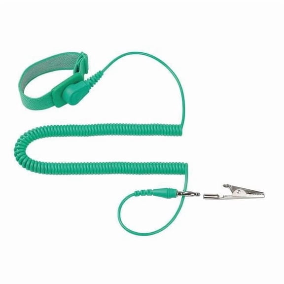 Eclipse ESD Wrist Strap,Adjustable,10 ft L,Green 900-132