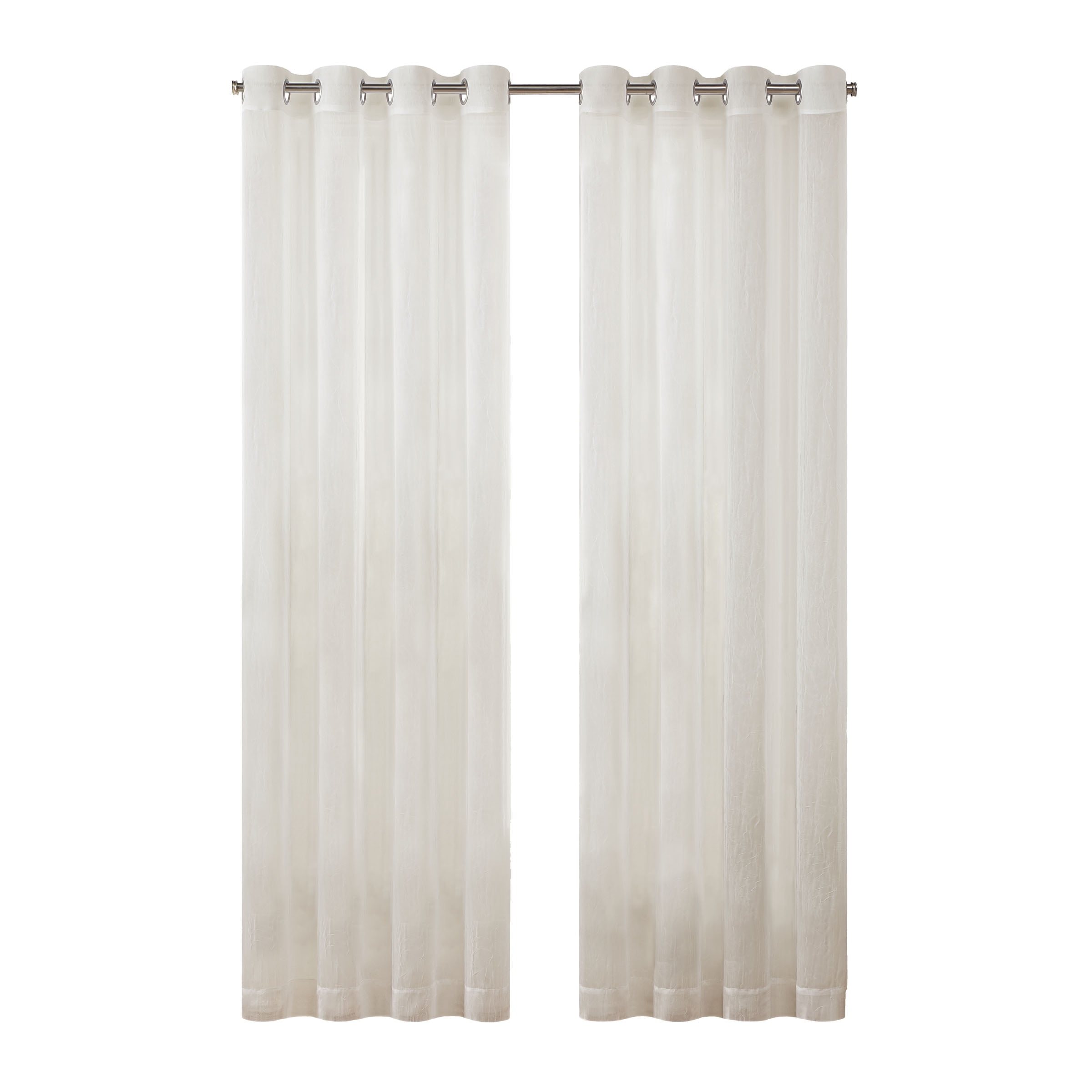 Eclipse Livia Sheer Rod Grommet 54 x 95 Curtain Panel in Grey - Walmart Supplies
