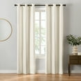 thumbnail image 1 of Eclipse Faux Silk Room Darkening Solid 2 Pack Window Curtain Panels, Grommet - 37" W x 95" L - Ivory, 1 of 4