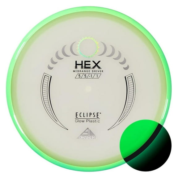 Eclipse Glow 2.0 Hex Disc Golf Midrange (Colors May Vary) 175-180g
