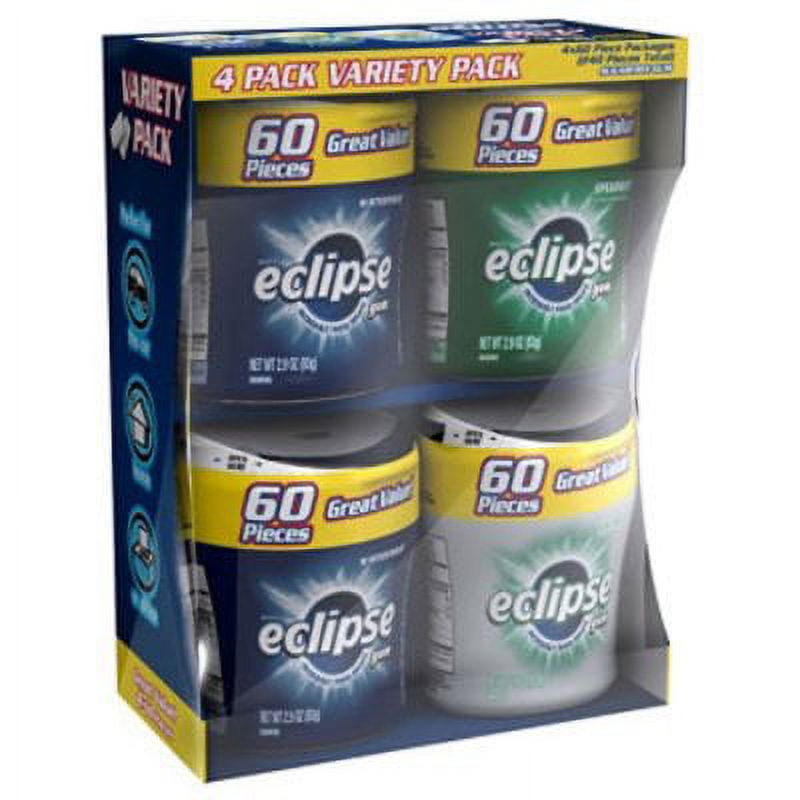 Eclipse Gum Bottle Variety Pack (60 ct., 4 pks.) pack of 2