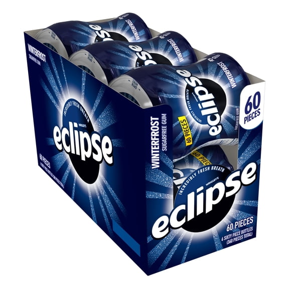 Eclipse Gum, Winterfrost, Sugar Free, 60 Pieces (Pack of 6)