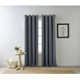 thumbnail image 1 of Eclipse Hadley 100% Blackout Curtain Panel, Linen Blend Grommet Window Curtain, 1 Panel, 50 In Wide x 54 In Long, Indigo, 1 of 9