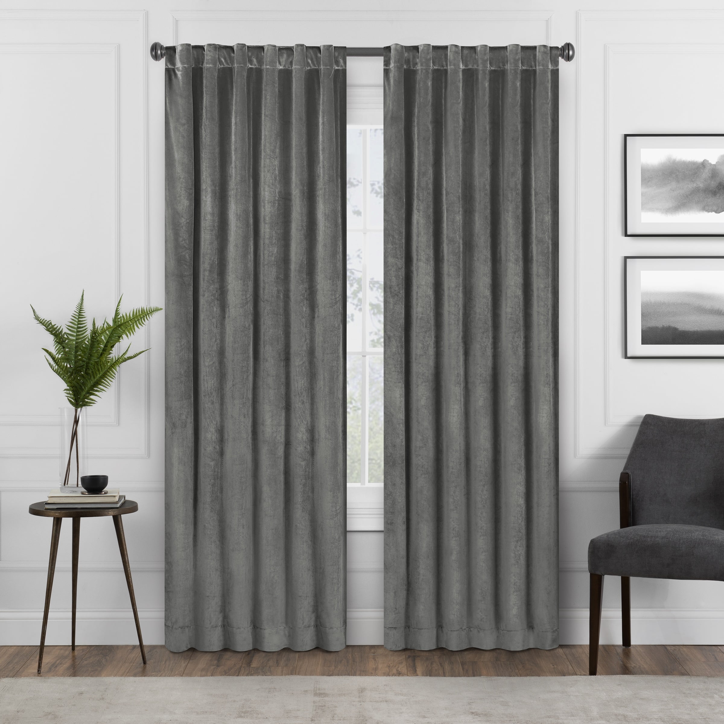 Eclipse Harper Velvet Absolute Zero Blackout Window Panel