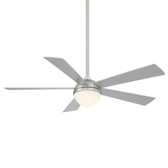 Eclipse Indoor and Outdoor 5-Blade Smart Ceiling Fan 54in Brushed Nickel Titanium with 3000K LED Light Kit and Remote Control