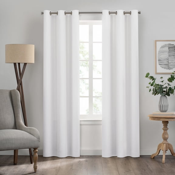 Eclipse Kendall Grommet Blackout Curtains, 63 In Long x 42 In Wide, White