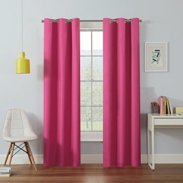 Eclipse Kendall Grommet Blackout Curtains, 84 In Long x 42 In Wide, Raspberry