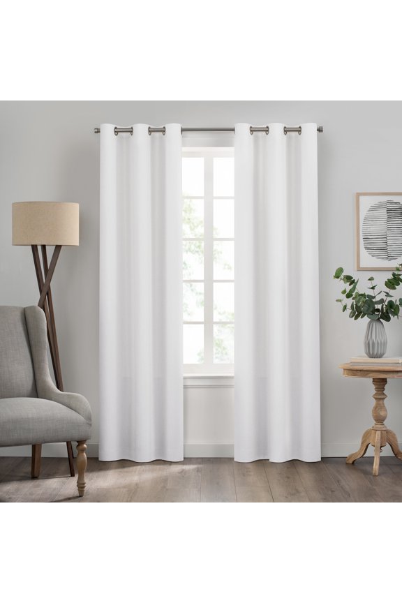 Kendall Grommet Blackout Curtains, 84 In Long x 42 In Wide, White