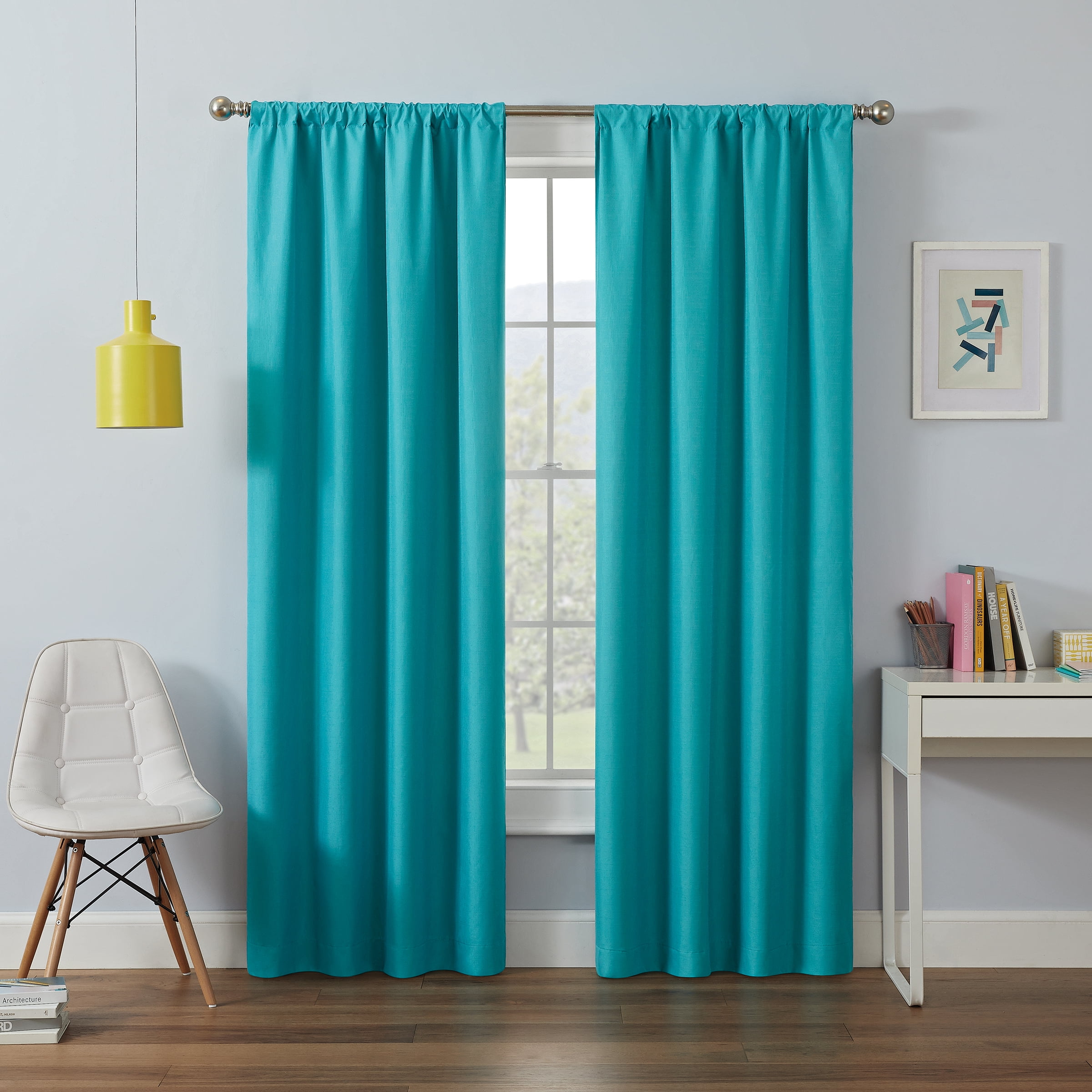 Eclipse Kendall Kids Thermaback Blackout 42 x 63 Curtain Panel in Turquoise