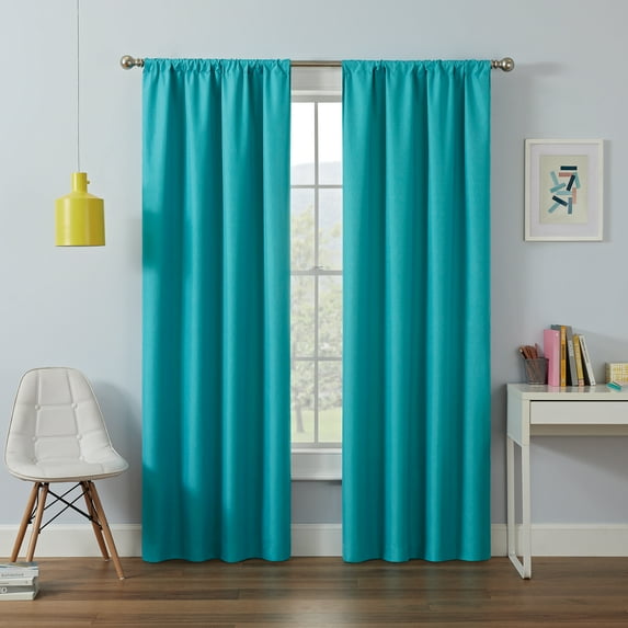 Eclipse Kendall Kids Thermaback Blackout 42 x 84 Curtain Panel in Turquoise