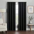 thumbnail image 1 of Eclipse Kendall Modern Blackout Curtains, 54 In Long x 42 In Wide, Black, Sold as a Single Curtain Panel, 1 of 7