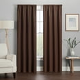 thumbnail image 1 of Eclipse Kendall Modern Blackout Curtains, 63 In Long x 42 In Wide, Chocolate, Sold as a Single Curtain Panel, 1 of 7