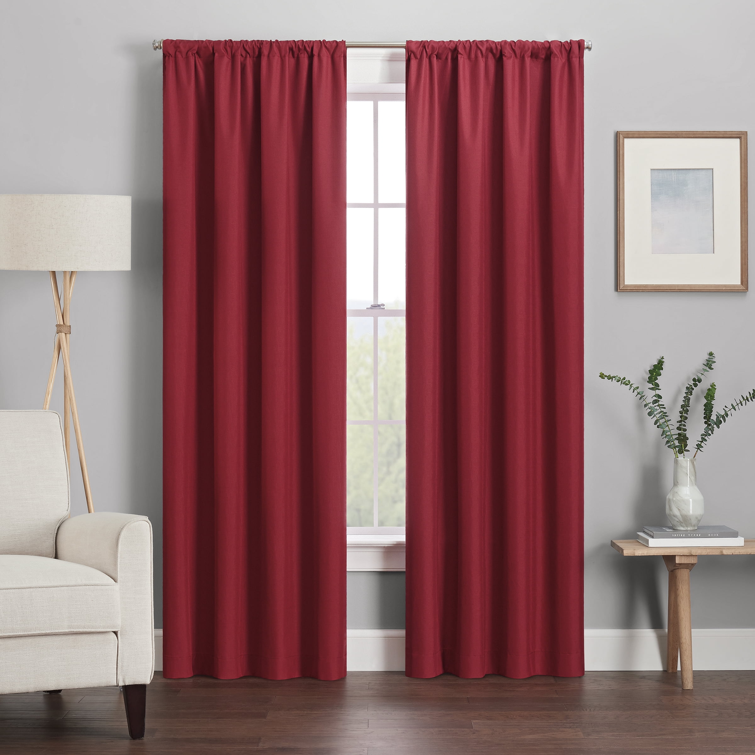 Ruby Blackout Rod Pocket Polyester Window Panel, 42" x 84"