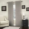 thumbnail image 1 of Eclipse Kenley Solid Color Blackout Rod Pocket Single Curtain Panel, Gray, 52 x 63, 1 of 2
