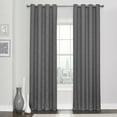 thumbnail image 1 of Eclipse Kingston Embossed Thermaweave Blackout 52 x 95 Curtain Panel in Smoke, 1 of 2