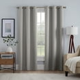 thumbnail image 1 of Eclipse Kylie Absolute Zero Blackout Grommet Curtain Panels, Set of 2, Gray, 37 x 95, 1 of 13
