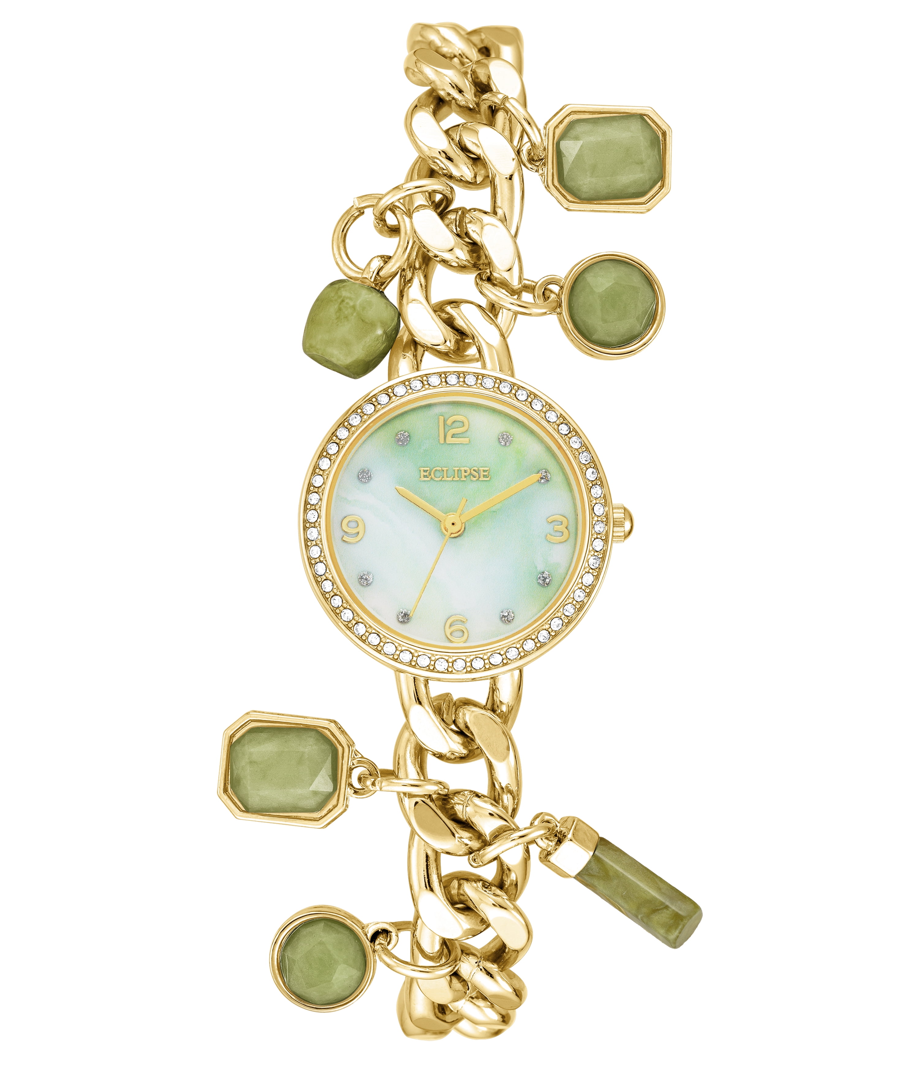Eclipse Ladies Adult Green Dial Charm Watch