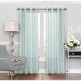 thumbnail image 1 of Eclipse Liberty Light Filtering Sheer Grommet Top Single Window Curtain Panel, Blue, 52x108, 1 of 5