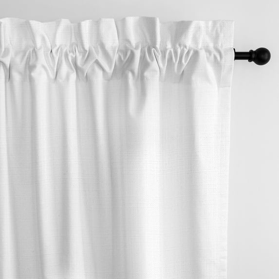 Eclipse Linen White Pole Top Drapery Panel - Pair 50"x132"