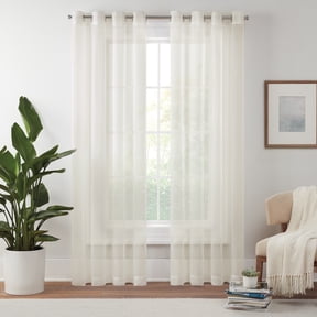 Eclipse Livia Sheer Rod Grommet 54 x 84 Curtain Panel in Ivory