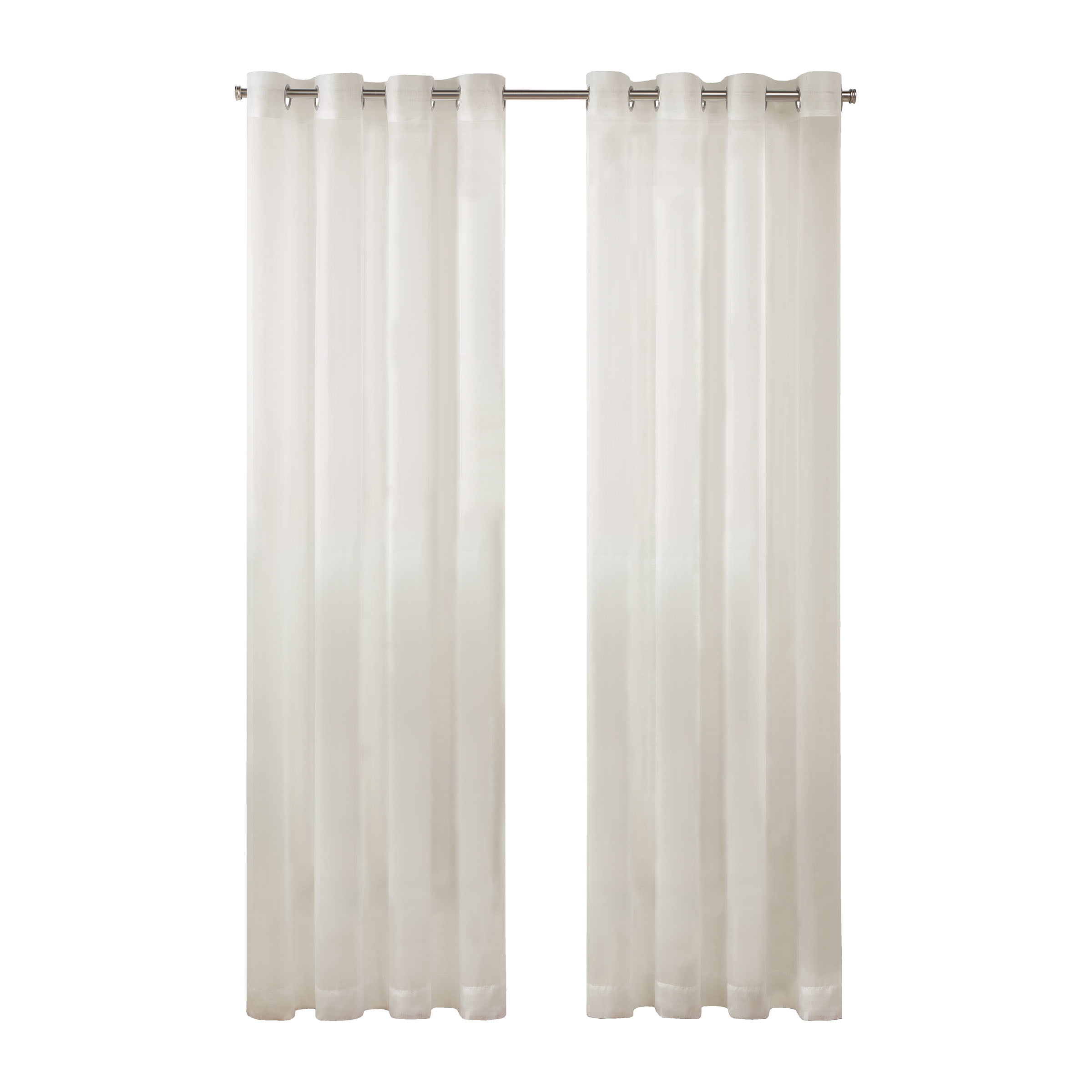 Ivory Sheer Grommet Blackout Polyester Window Panel