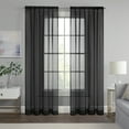thumbnail image 1 of Eclipse Livia Sheer Rod Pocket 59 x 84 Curtain Panel in Black, 1 of 7