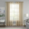 thumbnail image 1 of Eclipse Livia Sheer Rod Pocket 59 x 84 Curtain Panel in Linen, 1 of 7