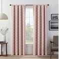 thumbnail image 1 of Eclipse Lollie Trellis Blackout Rod Pocket Curtain Panel, Set of 2, Coral, 104x84, 1 of 2