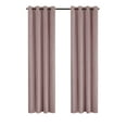 thumbnail image 1 of Eclipse Luxury Cotton Velvet, 100% Blackout, Grommet, Single Curtain Panel, 50"x108", Dusty Rose, 1 of 7