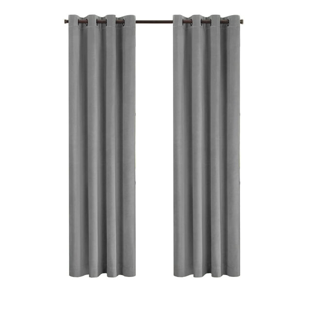 Eclipse Luxury Cotton Velvet, 100 Blackout, Grommet, Single Curtain