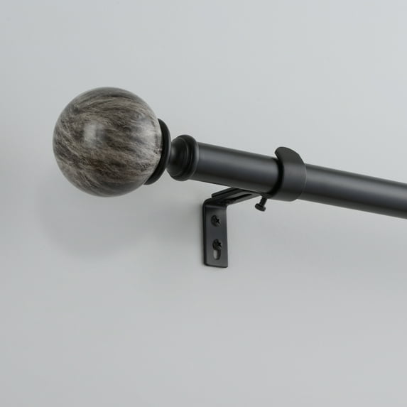 Eclipse Curtain Rod Iron Matte Black 42 - 120 Inch Adjustable