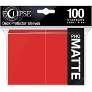 1 pack of 100 Ultra PRO Pro-Matte Eclipse Apple Red Standard Sized Card Sleeves