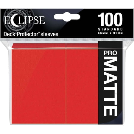 1 pack of 100 Ultra PRO Pro-Matte Eclipse Apple Red Standard Sized Card Sleeves