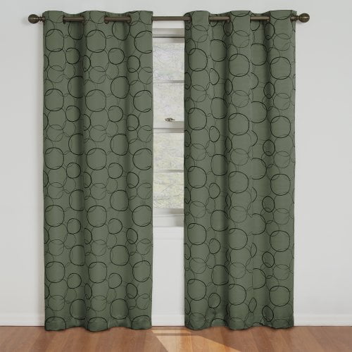Eclipse Meridian 84Inch Blackout Window Curtain Panel, Sage