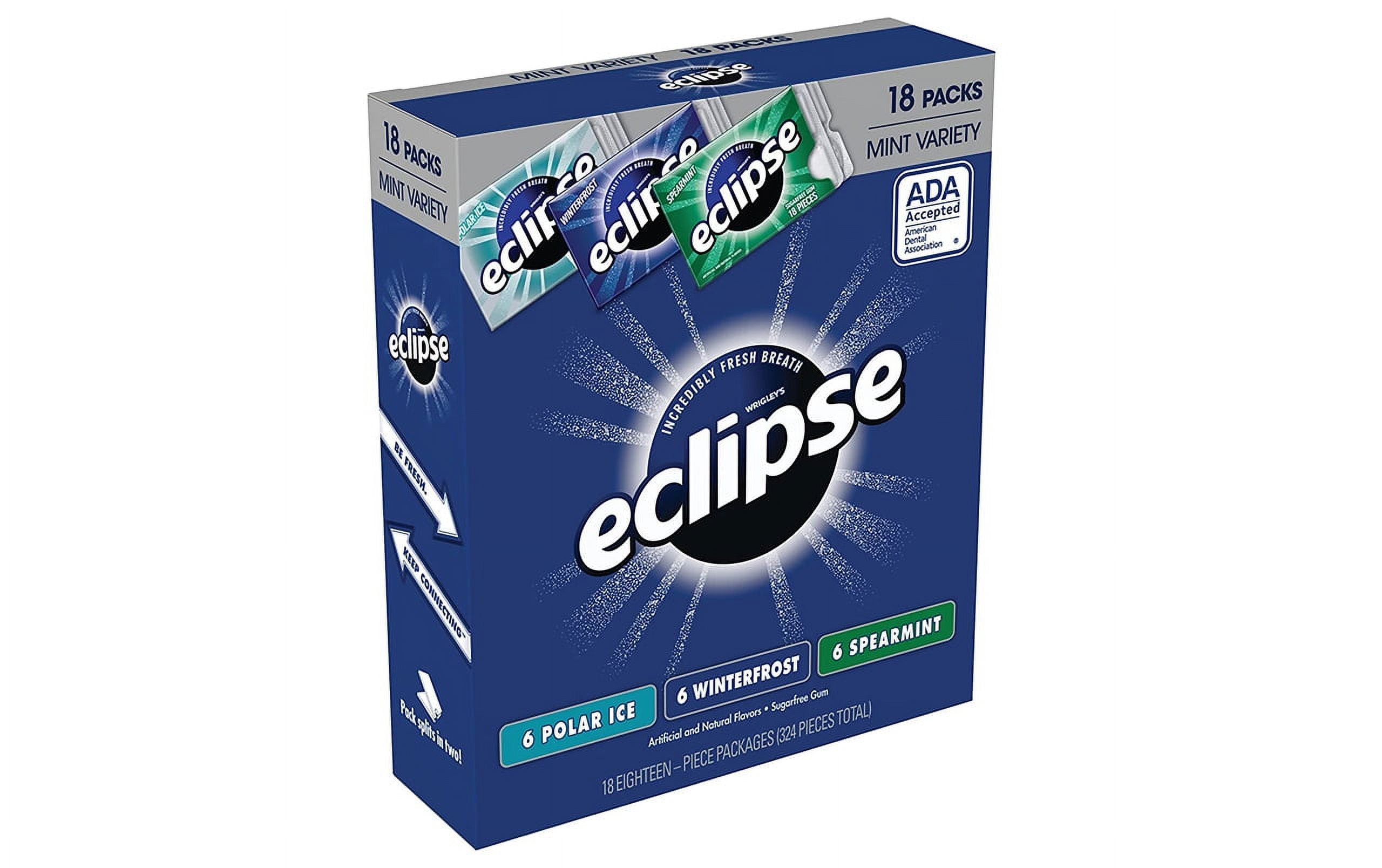 Eclipse Mint Gum Variety, 18 Pack