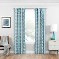 thumbnail image 1 of Eclipse Morrow Blackout 37 x 95 Curtain Panel in Teal, 1 of 4