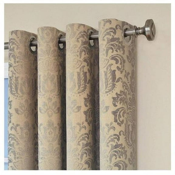 Eclipse Nadya Grommet Blackout Thermalayer 52 x 63 Curtain Panel in Linen