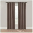 thumbnail image 1 of Eclipse Nadya Solid Room Darkening Grommet Top Single Window Curtain Panel, Brown, 52 x 84, 1 of 2