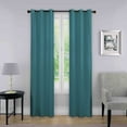 thumbnail image 1 of Eclipse Nikki Solid 100% Blackout Themaback Grommet Window Curtain, 40 In Wide x 95 In Long, Peacock, 1 of 2
