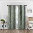 thumbnail image 1 of Eclipse Nora Botanical Print Absolute Zero Blackout Curtains, 50” x 63”, 1 of 2